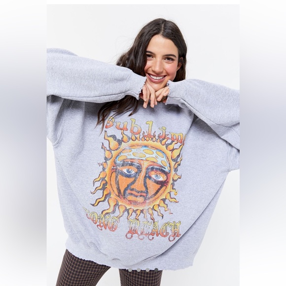 Urban Outfitters Grey Oversized Sublime Crewneck Sweatshirt - Picture 5 of 8